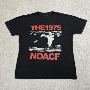 The 1975 Shirt Mens Medium Black Band Tee NOACF Rock Short Sleeve Concert